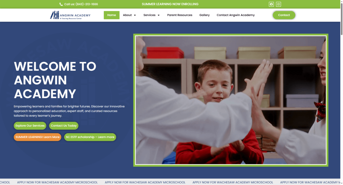 Angwinacademy.com - Flyt Creative Myrtle Beach SC