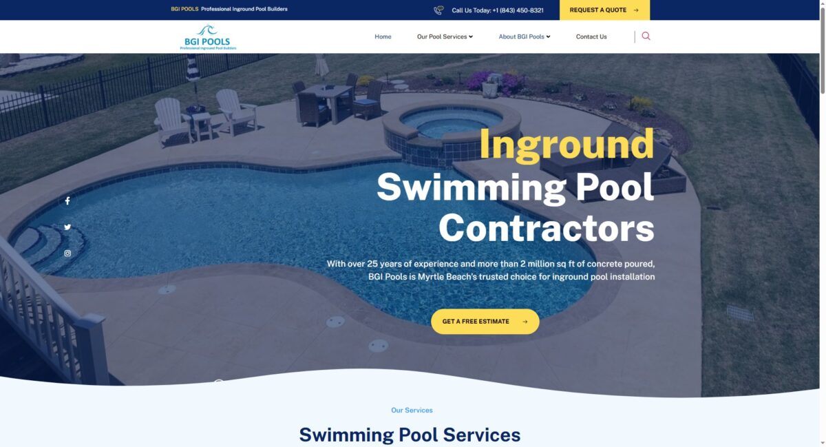 BGI Pools inground swimming pool contractors in Myrtle Beach, SC
